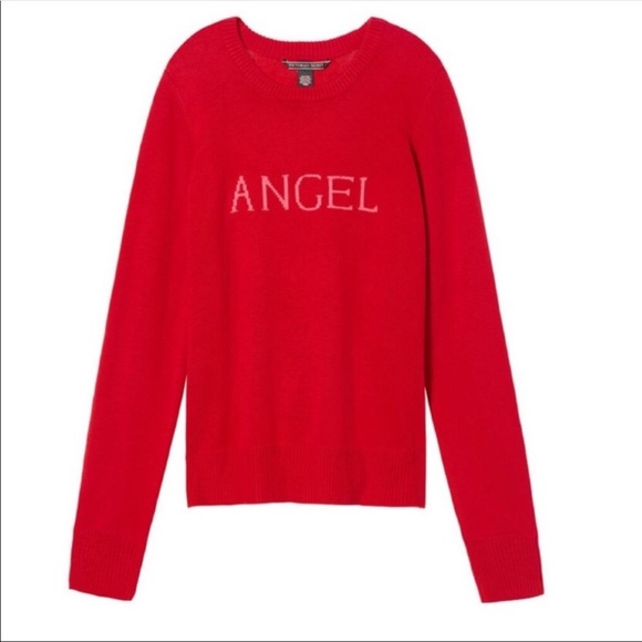 NWT Victoria’s Secret Angel Red Cashmere Sweater - Picture 6 of 6